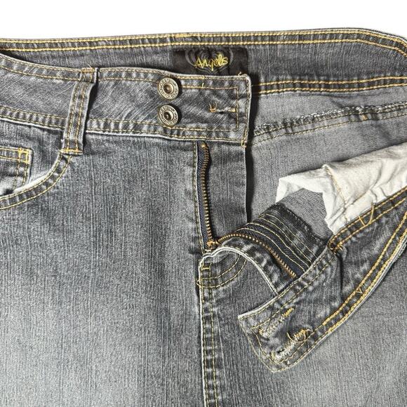 Vintage Y2K Angels Jeans Mini Skirt 32 Waist Light Wash Denim Juniors 2000s - Picture 5 of 7